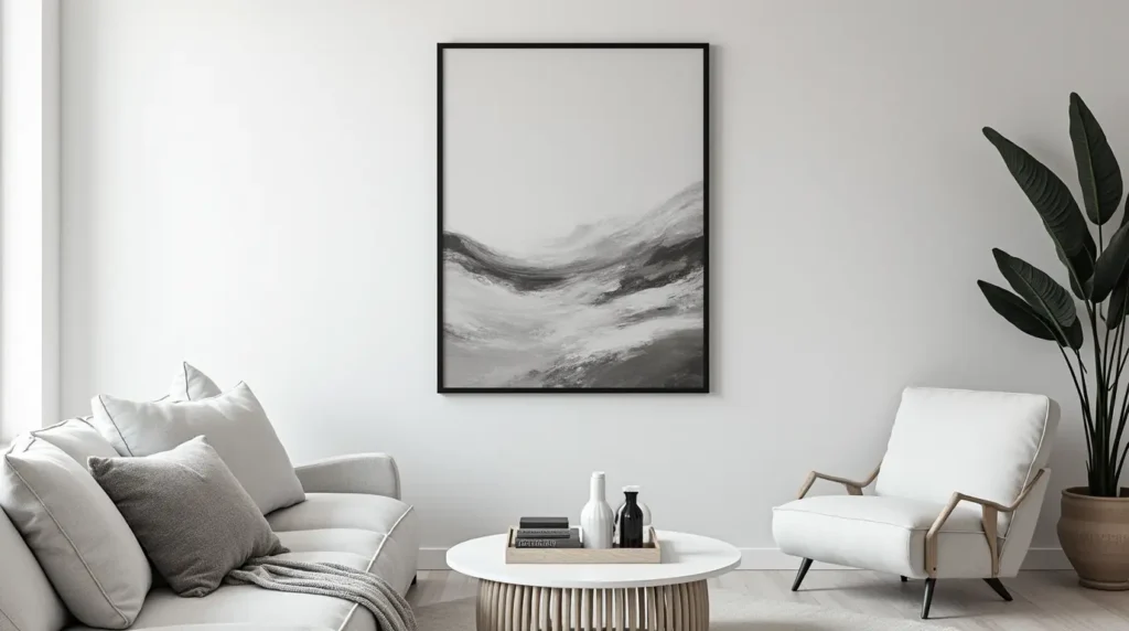 black and white poster
