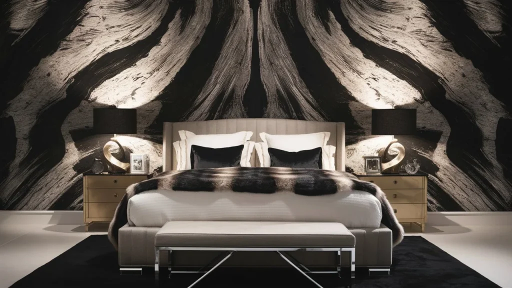 black and white bedroom decor