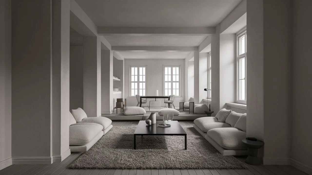 black and white living room 11